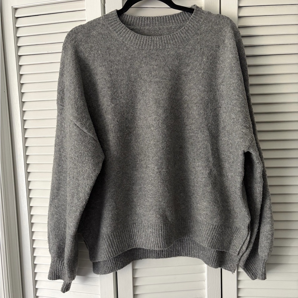 Cozy Gray Crewneck Sweater